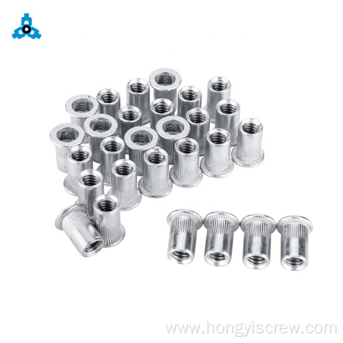 Knurled Open End Rivet Nut Knurled Stainless Steel